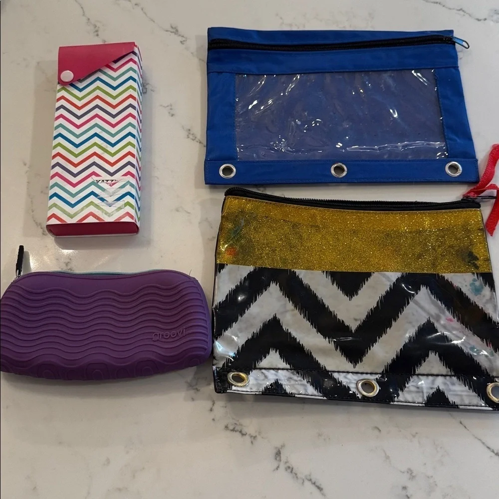 Bundle of 4 pencil cases